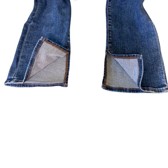 Express Denim Blue Jeans Skyscraper Mid Rise Light Wash with Ankle Slit Size 8S - Picture 7 of 9